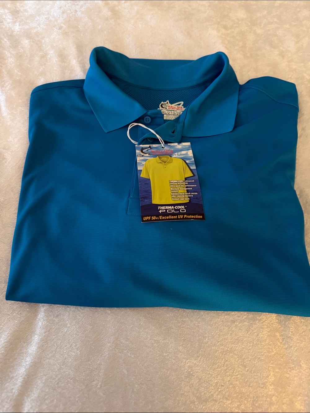 Bass Pro Shops Men's Polo in Teal Blue 2XL